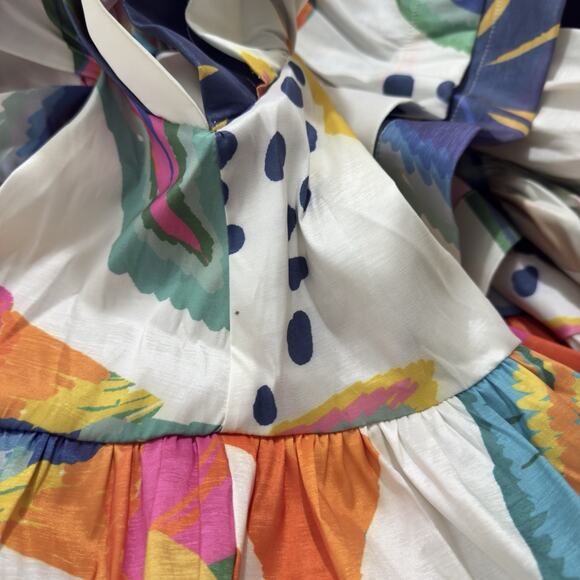 Love Highlight Women’s M Mini Dress Butterfly Sleeves Ruffle Waist Tie - Picture 12 of 16